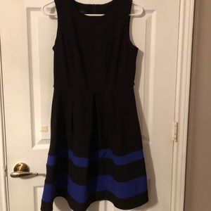 Blue and black formal dress